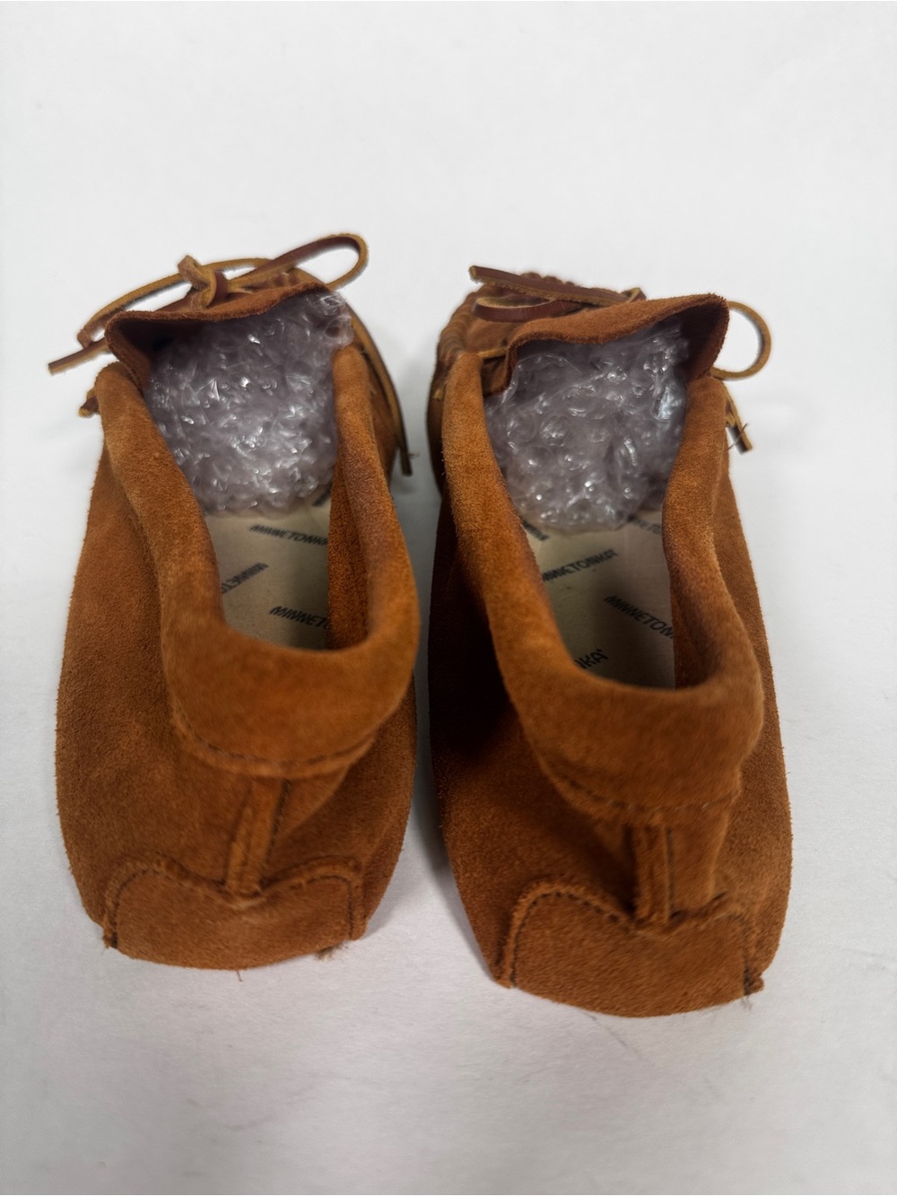 Minnetonka 703 Men’s 9.5 Brown Suede Leather Soft Sole Moccasins - Picture 2 of 8